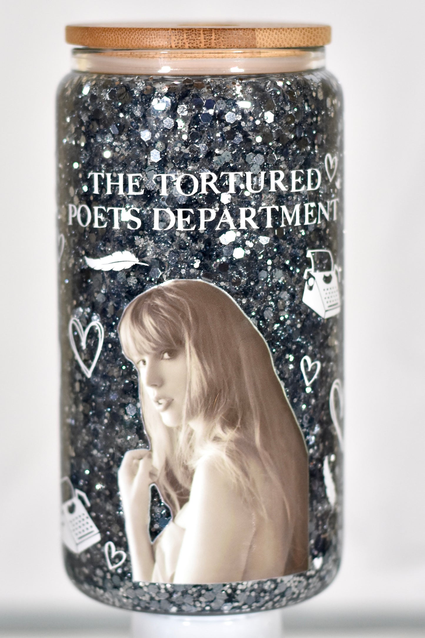 Taylor Swift TTPD Tortured Poets Department Snowglobe Themed Tumbler
