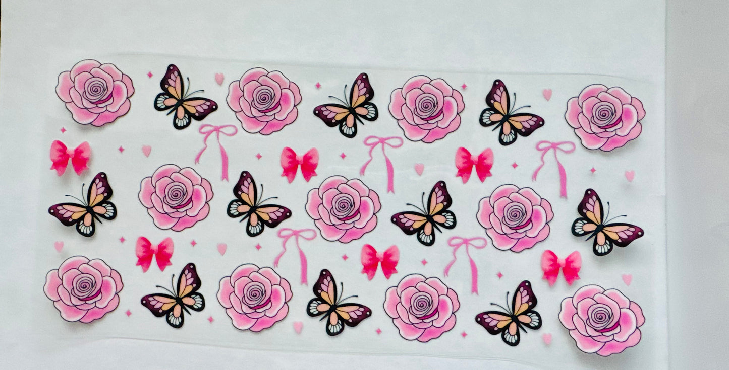 butterflies and roses