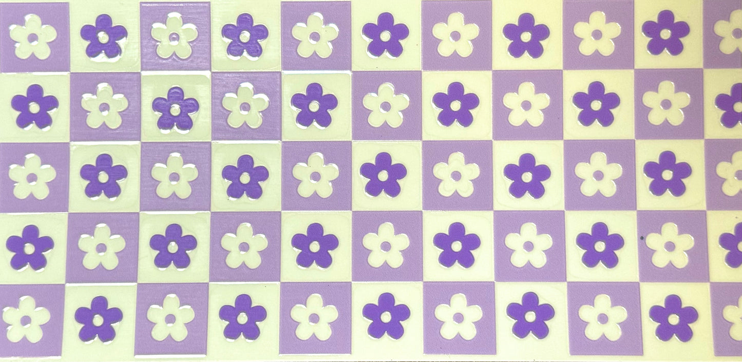 Purple Flower Checkers