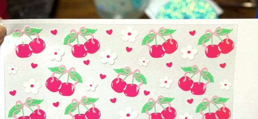 Cherries hearts and flowers