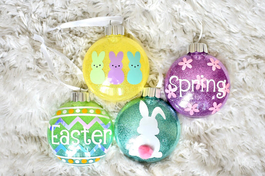 Easter 4 Glitter Ornament Set