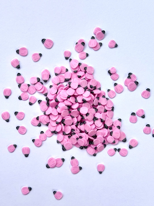 Pink Pumpkin Clay Slices