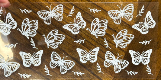 White butterflies