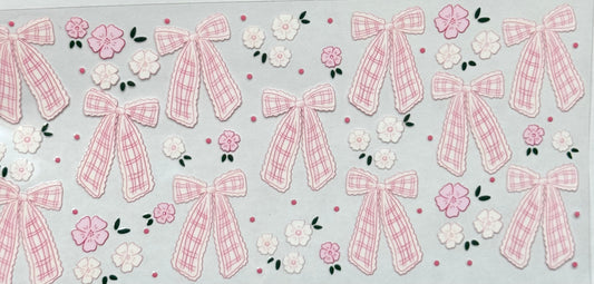 Pink bows roses