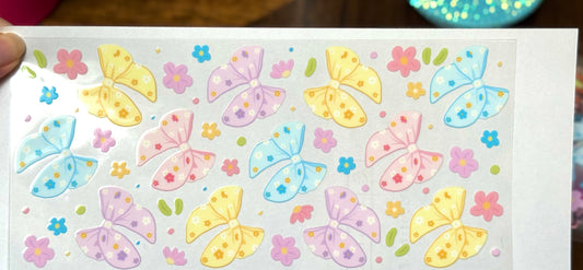Cute colorful bows and flowers