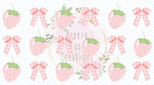 Pink Strawberries and bows
