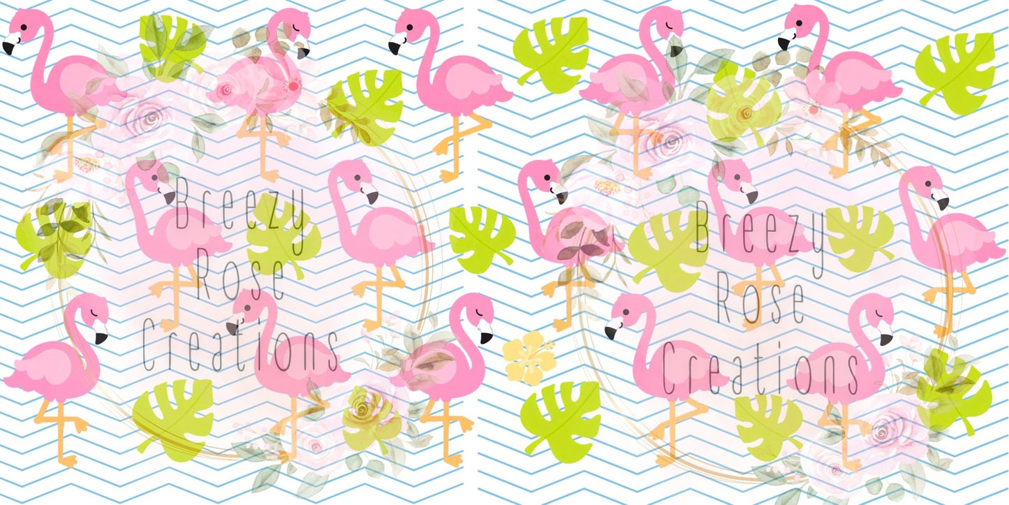 Flamingo with Palms