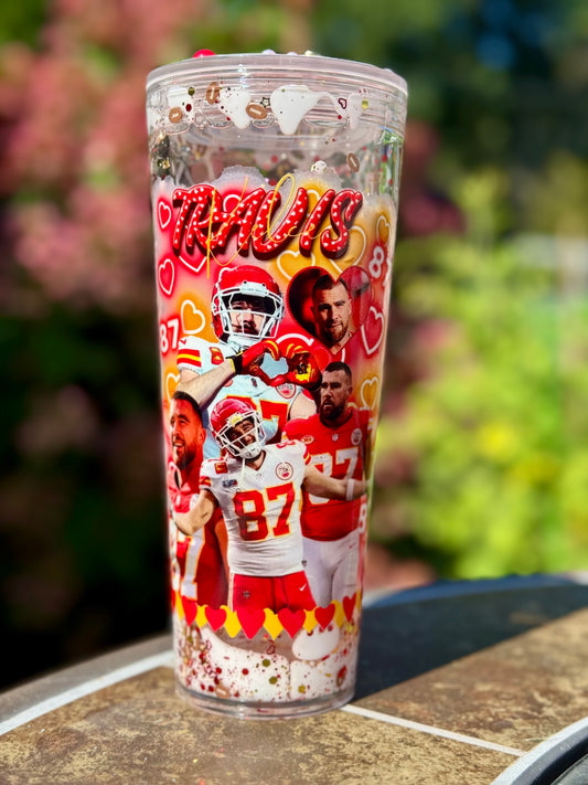 Travis Kelce Chiefs Lava Tumbler