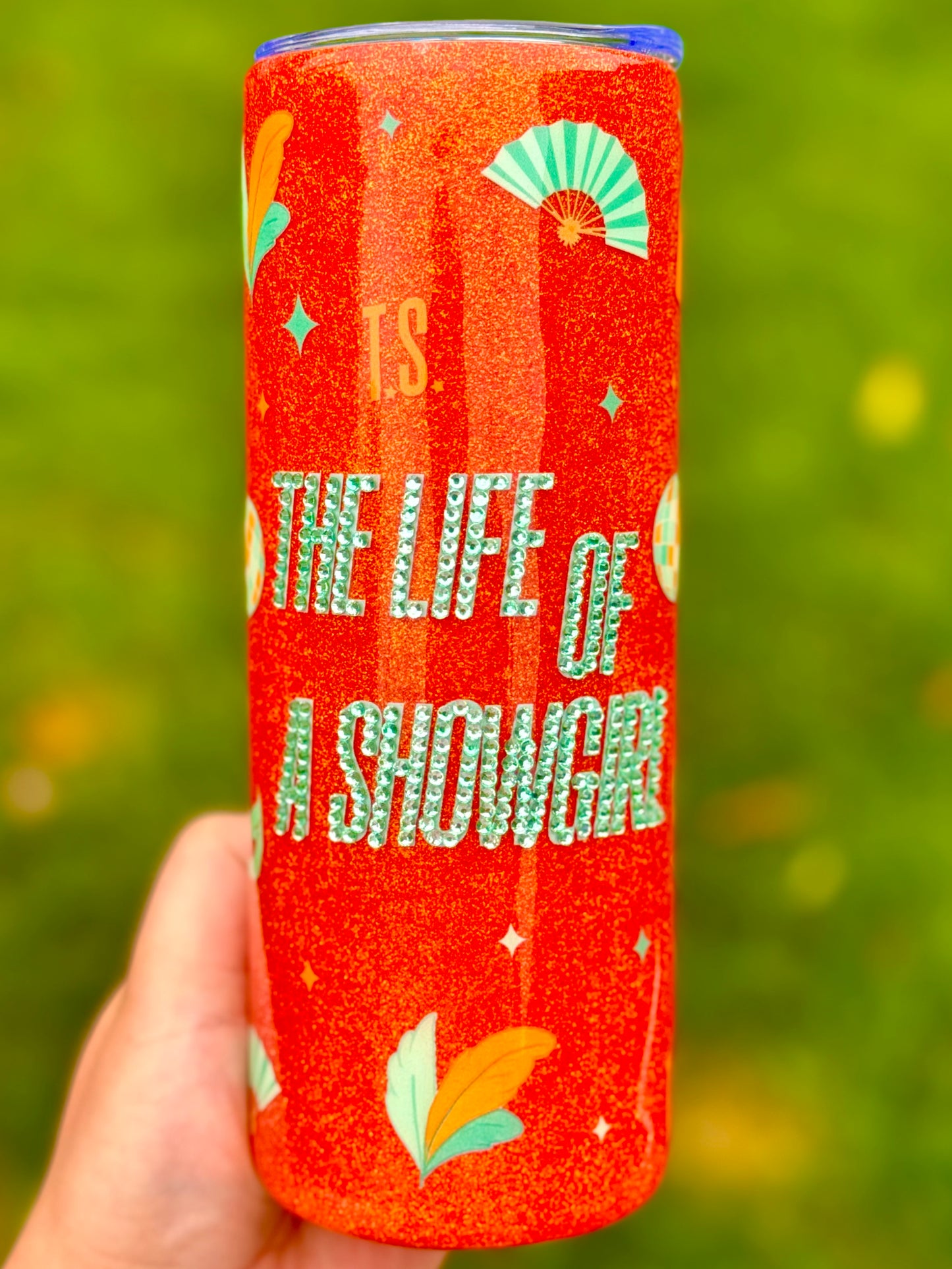 Showgirl Epoxy Tumbler with Rhinestone Album title