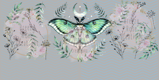 Moth and flowers