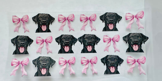 Black lab and Bows