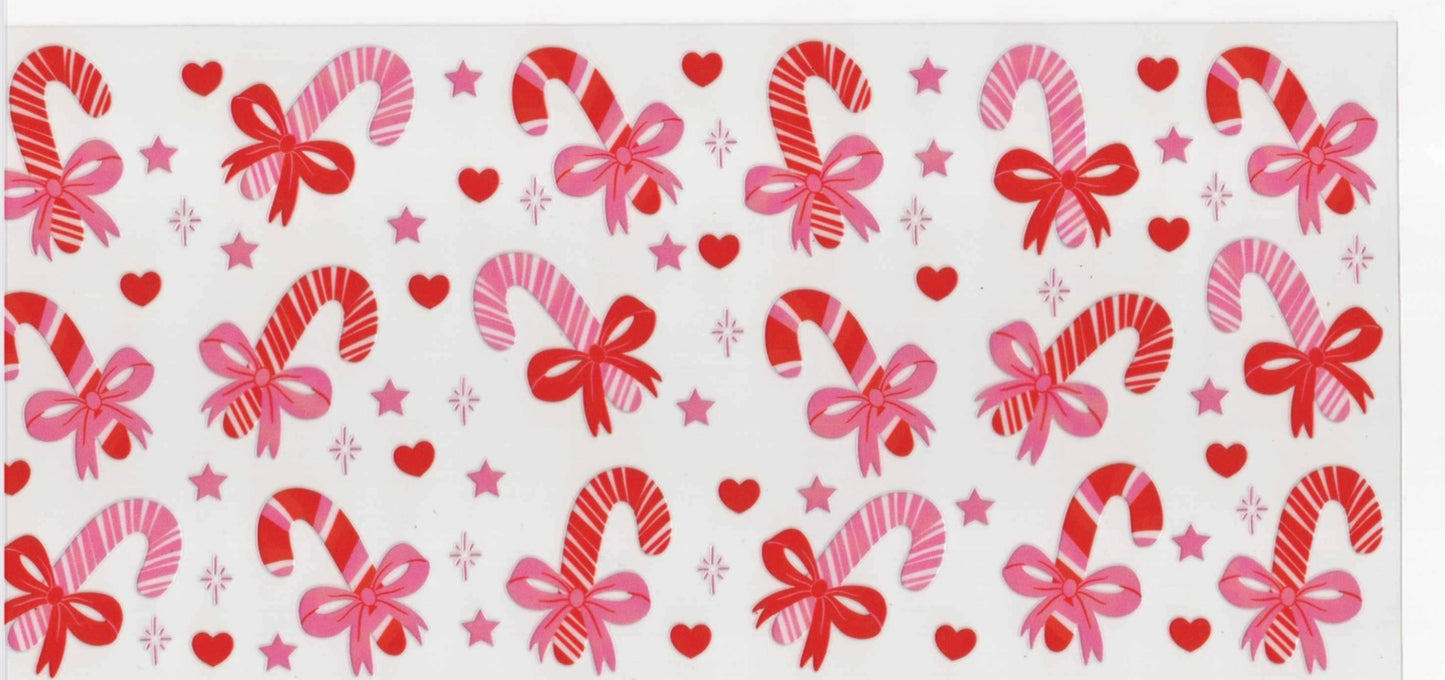 Red and pink candy canes