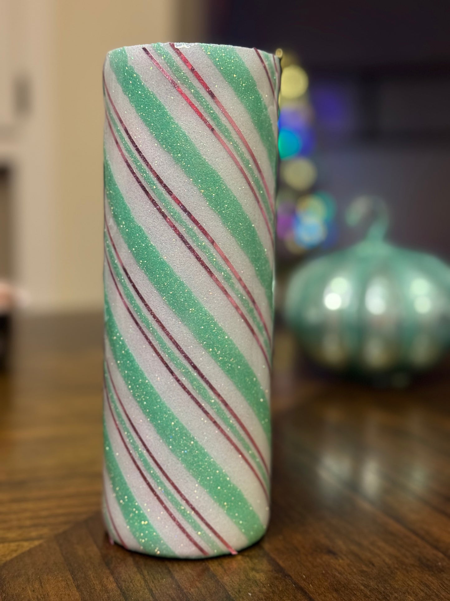Mint and Pink Candy Cane Epoxy