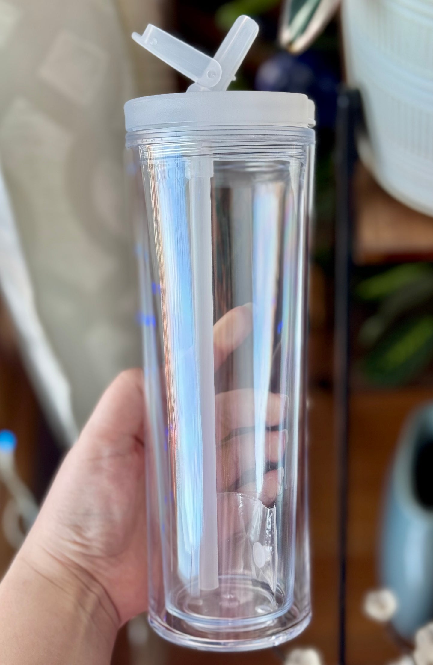 20 oz Acrylic Waterbottle Snowglobe Tumbler
