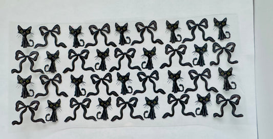 Black cat and bows