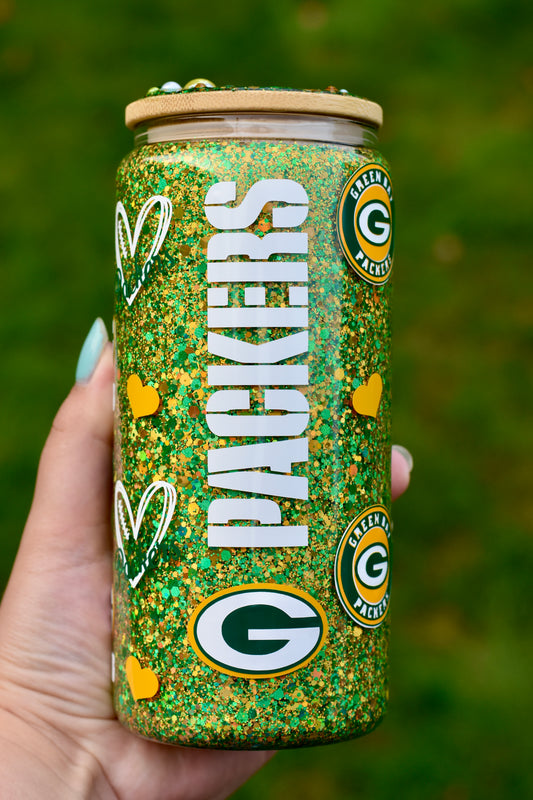 Custom Made Packers Themed Snow Globe Tumbler