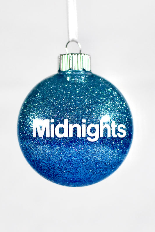 Taylor Swift Midnights Album Glitter Christmas Ornament