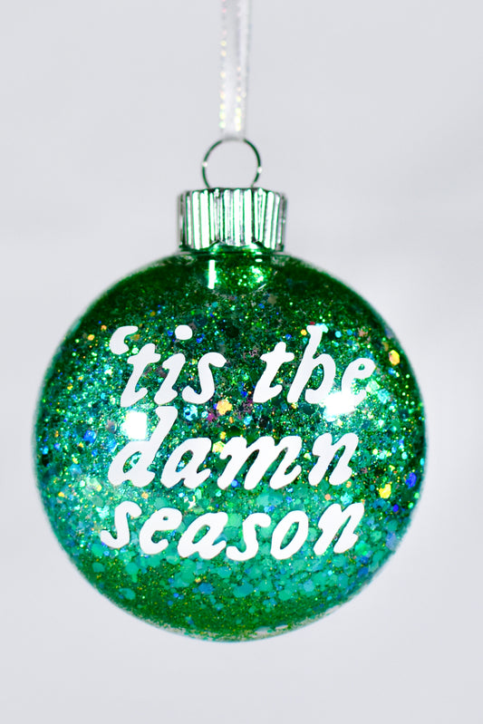 Taylor Swift Evermore Album Tis The Damn Season Glitter Christmas Ornament
