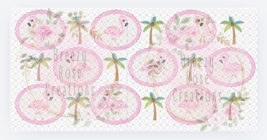 Flamingo & Palm Trees Coquette