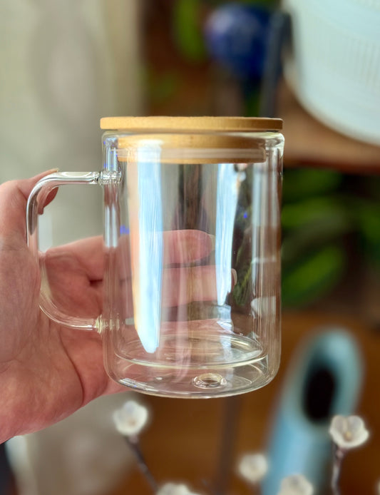 15 oz Glass Mug Snowglobe
