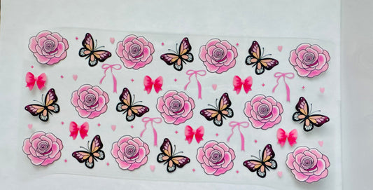 butterflies and roses