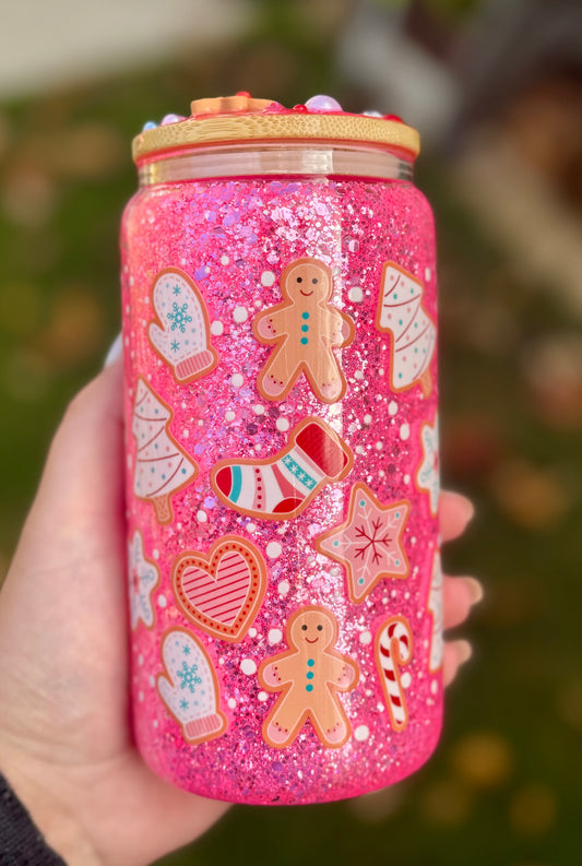 Custom Made Christmas Cookies Gingerbread Themed Tumbler