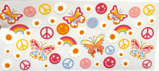 Peace Butterflies Rainbows