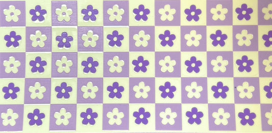 Purple Flower Checkers
